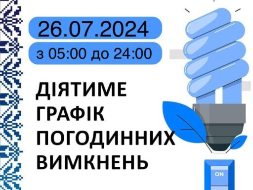 Графік відключення світла у Тернопільській області на 26 липня